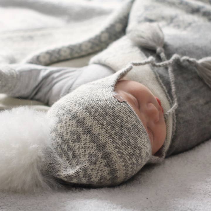 Samantha Holmes Alpaca Clothing and Gifts - Wholesale Newborn/Knit Hat - Baby - Alpaca Baby Earflap Hat - CLEARANCE PRICE9