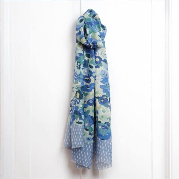 Summertime Blues Wool Scarf for wholesale by COLLIER CAMPBELL