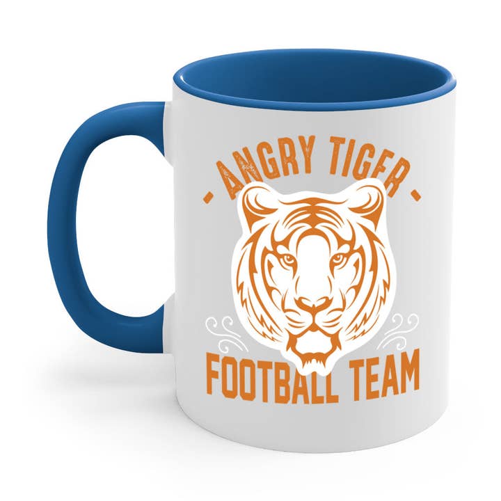 Angry tiger 1459#- Voetbalbeker/koffiekop voor wholesale door Mugs R Us