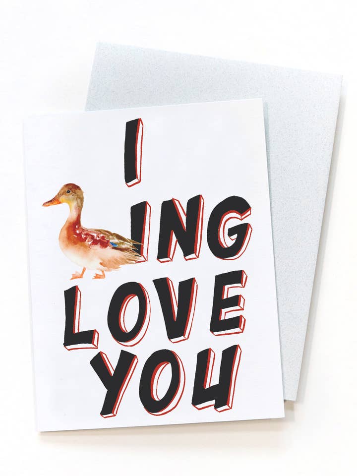 I Ducking Love You - Humor Greeting Card for wholesale by Easy Sunday Club