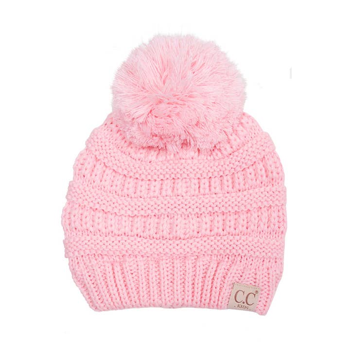 Hana - Wholesale Beanie - Kids - C.C Kids Solid Knit Pom Beanie15