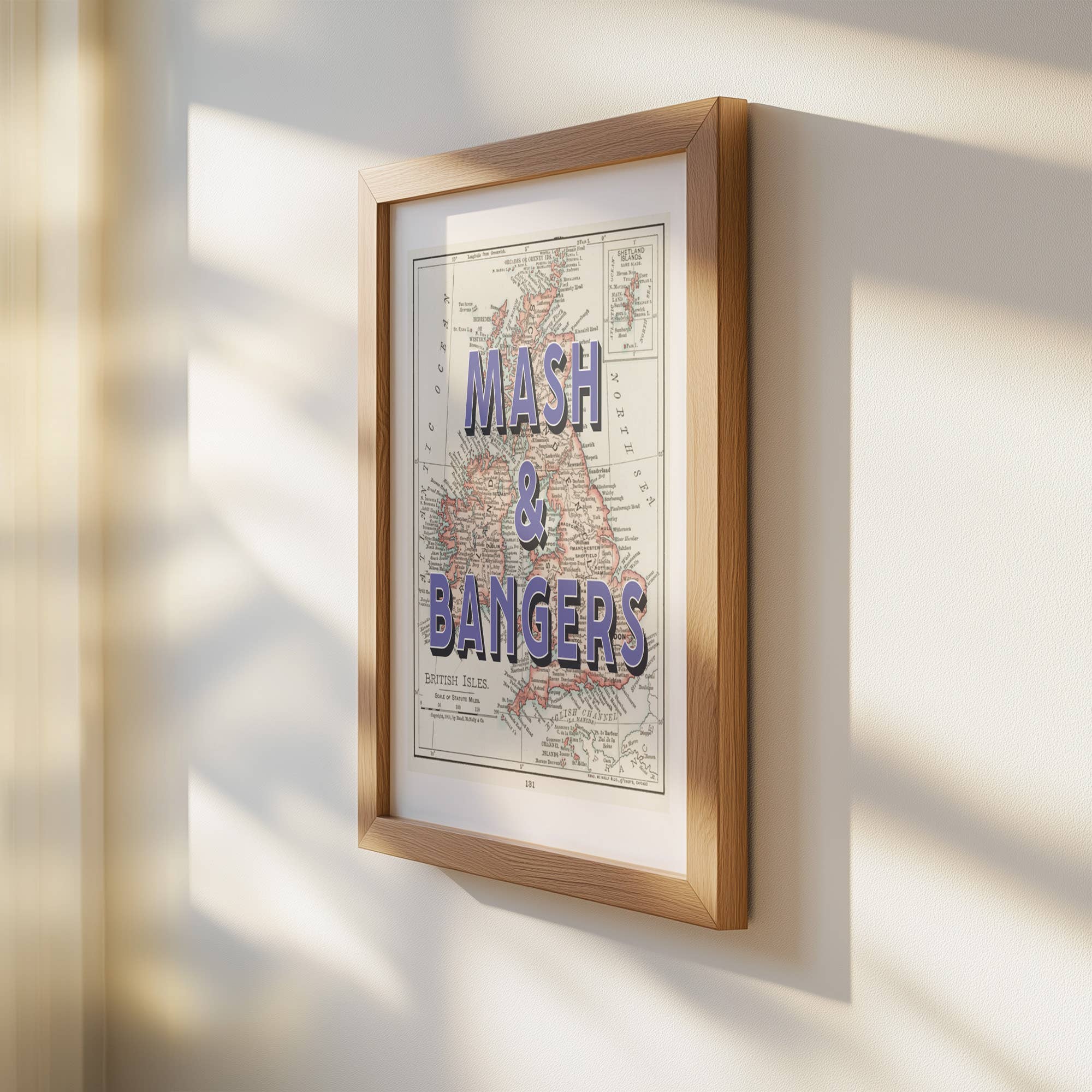 Timmy Loves - Wholesale Art Print - Mash & Bangers - Great Britain Map Art Print2