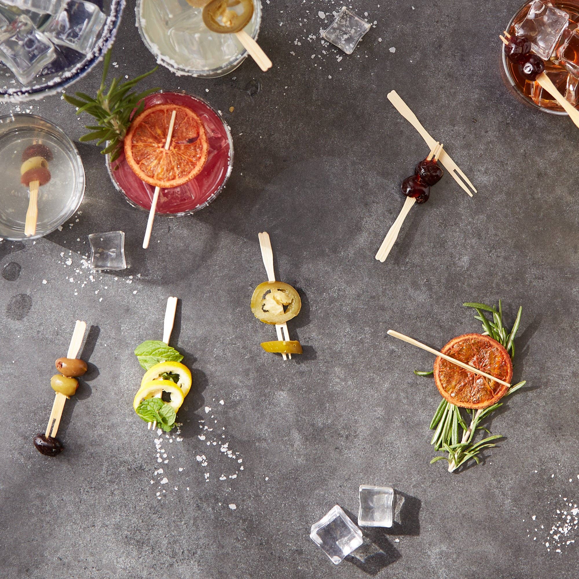 RSVP International - Vente Set de plats de service jetables - Fourchette de fête en bambou - 72Ct5