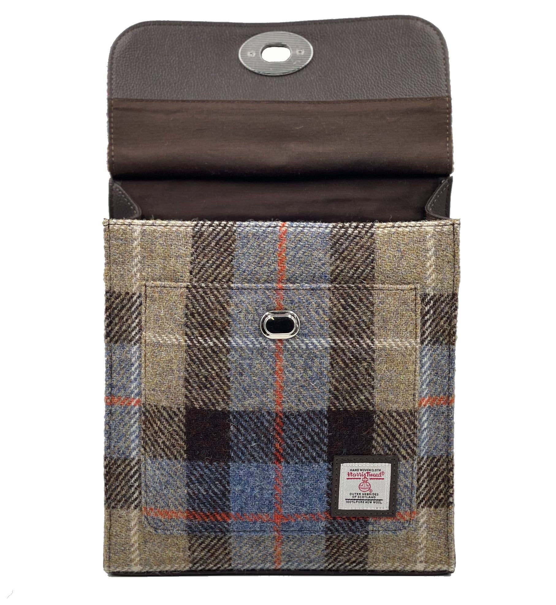 maccessori – wholesale Satchel – Women's – Harris Tweed Satchel Bag  Blue/Brown Check3