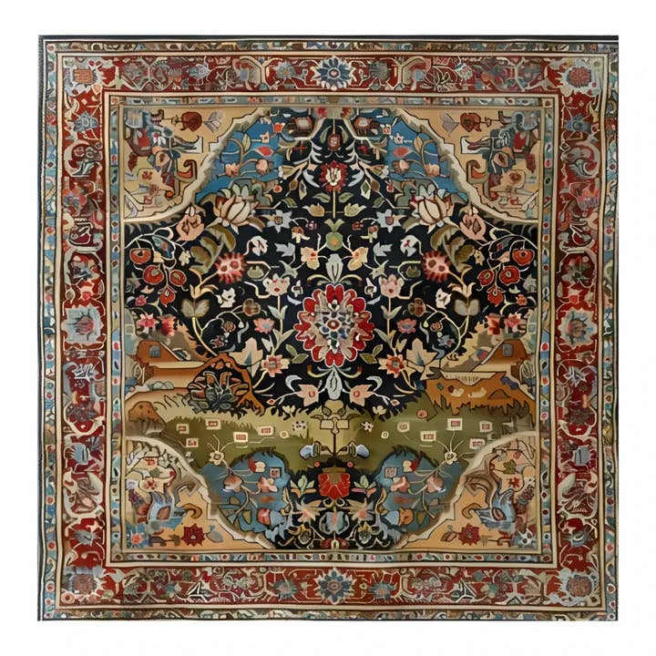Eternal Blossom Wool Hand Knotted Area Rug for wholesale by Maia Homes