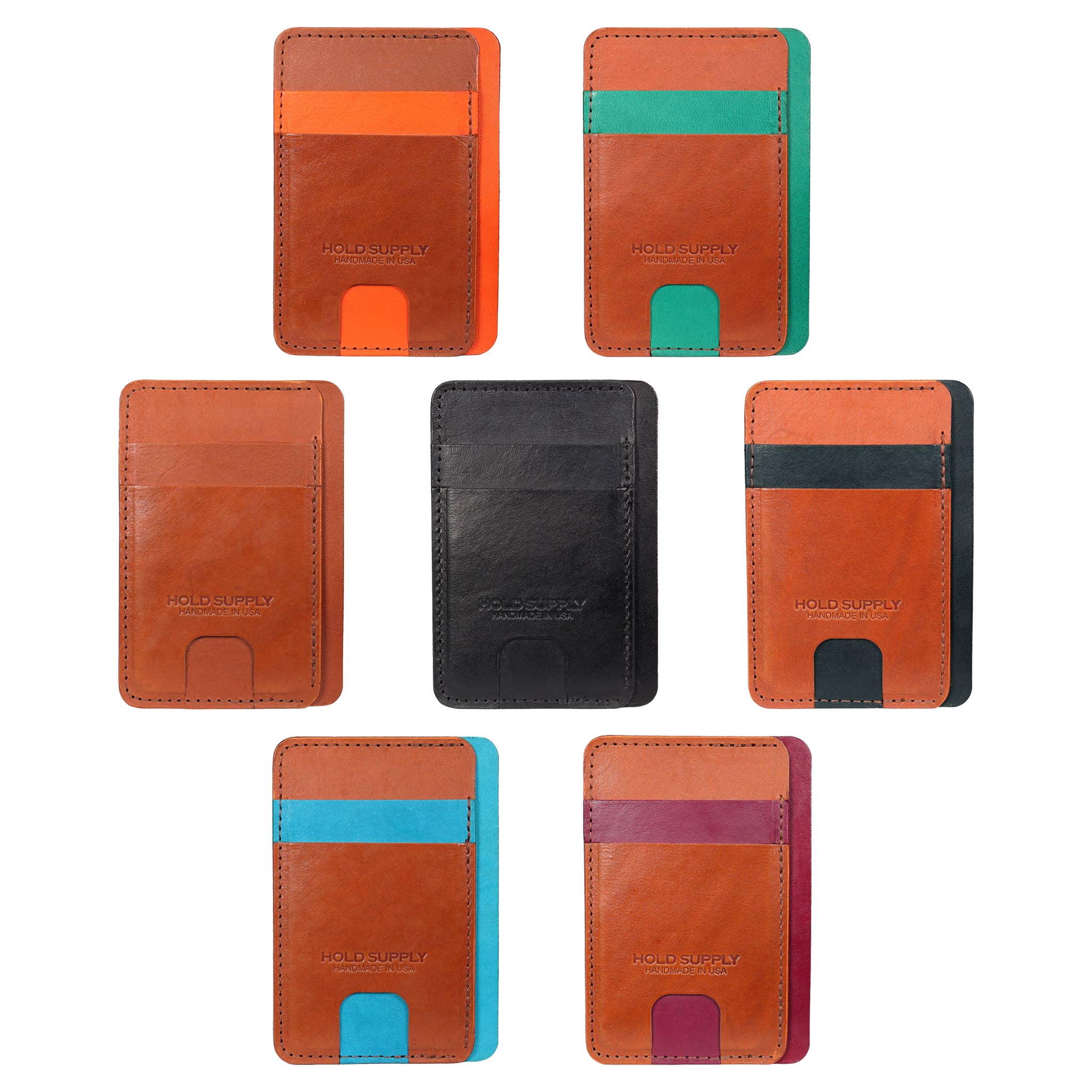 HOLD SUPPLY - Wholesale Wallet - Unisex - Black and Brown Unisex Leather Front Pocket Wallet4