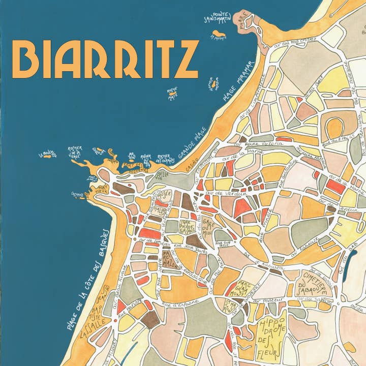 EmYLo - Wholesale Coffee Mug - BIARRITZ illustrated mug - Design City Maps8