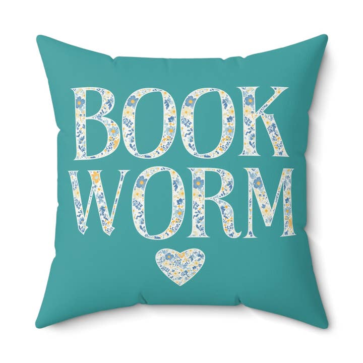 Opal and June - Wholesale Throw/Decorative Pillow - Cute Bookworm Pillow0