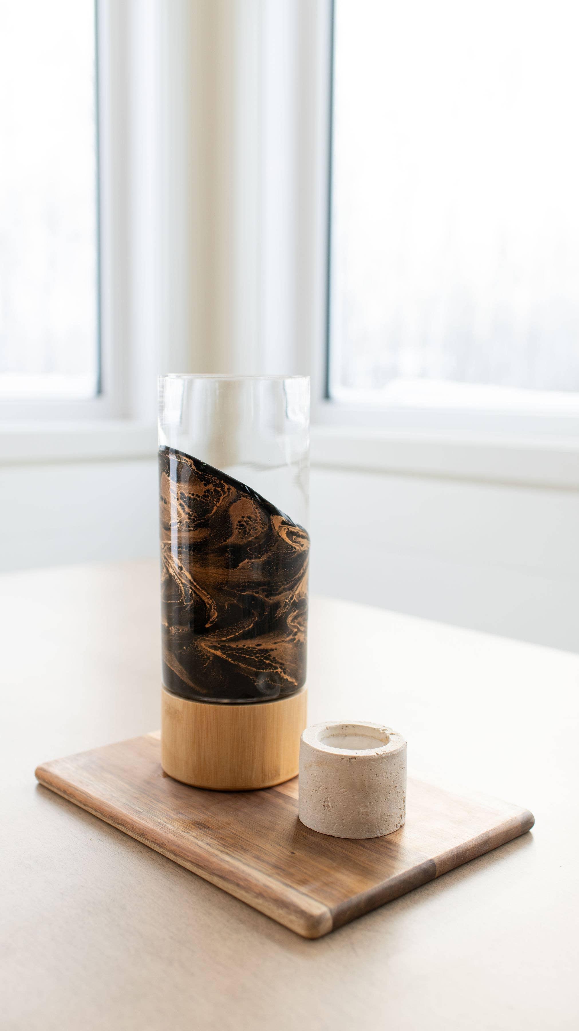 Lynn & Liana Designs - Wholesale Vase - NEW!!! Resin Accented Vase with Bamboo Base (NO TARIFFS)36