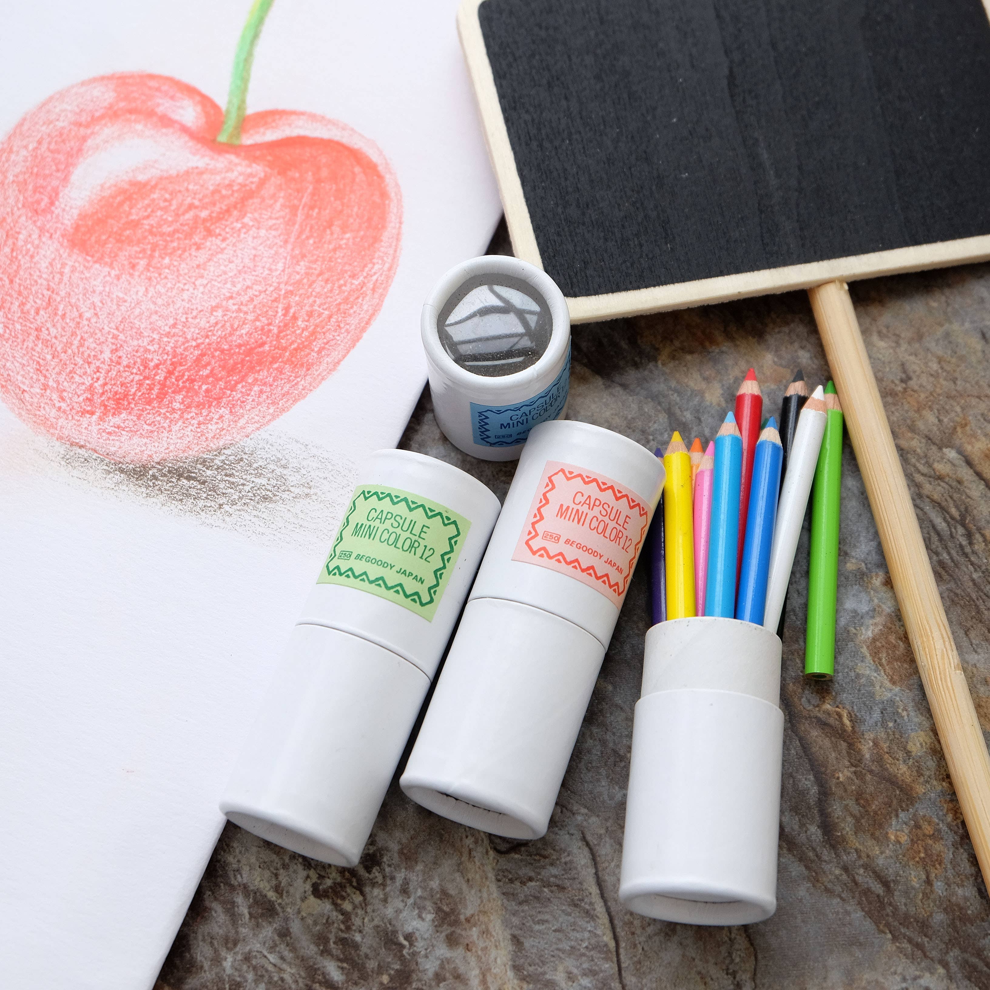 BCmini - Wholesale Colored Pencil - 21602 12 sets of 12 mini pencils in mini paper tube-1216