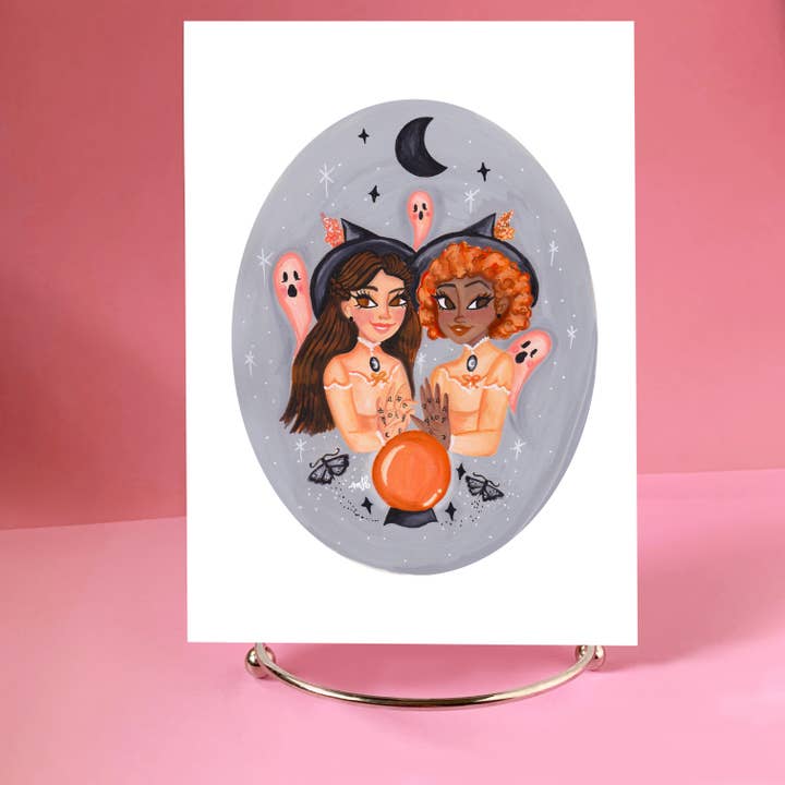 Besitos & Giggles Creations – Großhandel Kunstdruck – Halloween Seance Hexen-Print