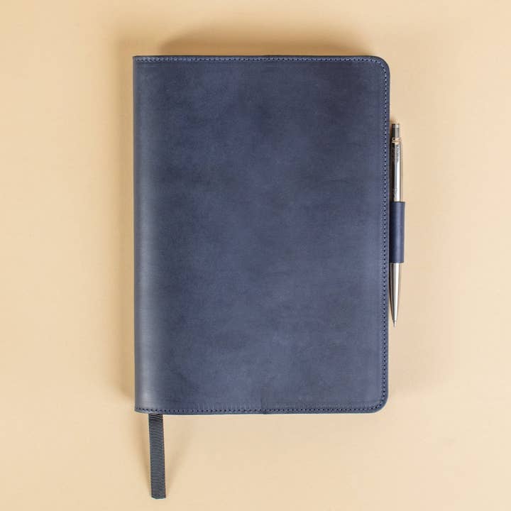 Leather Notebook Forever Cover | Refill | Navy for wholesale by Aubyn + Rose