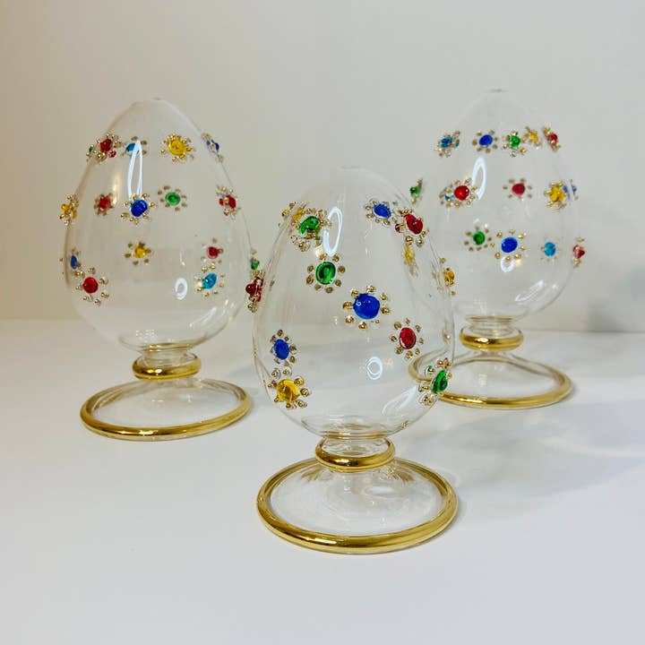 Huevo de mesa de vidrio soplado - Gemas de colores para venta al por mayor de Dandarah (Ships from Canada)