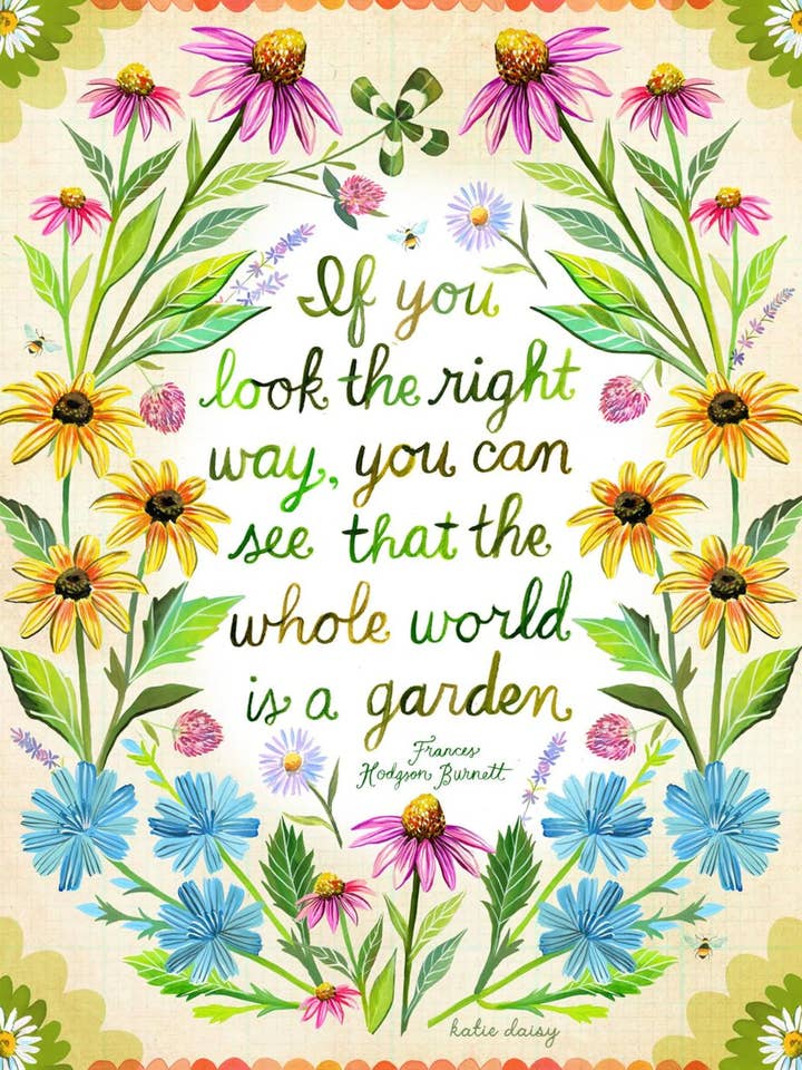 World is A Garden Art Print for wholesale by Katie Daisy