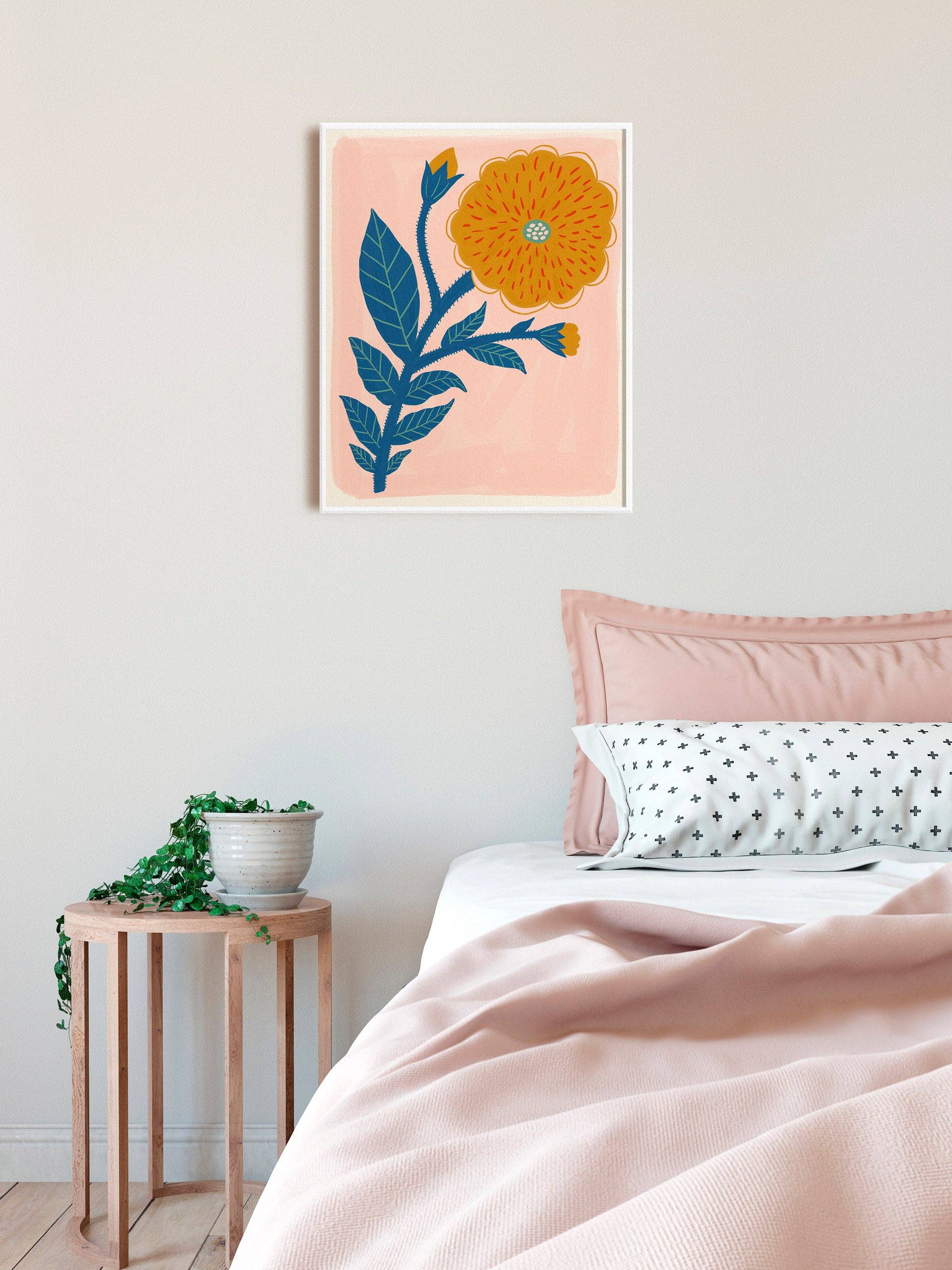 Dream Folk Studio - Wholesale Art Print - Yellow Flower - Art Print1