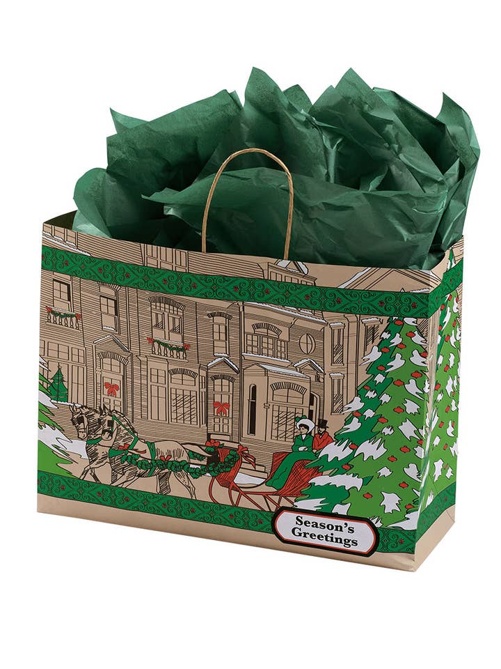 Street Scene Paper Shopping Bags - 16”L x 6”D x 12 ½”H for wholesale by Store Supply Warehouse