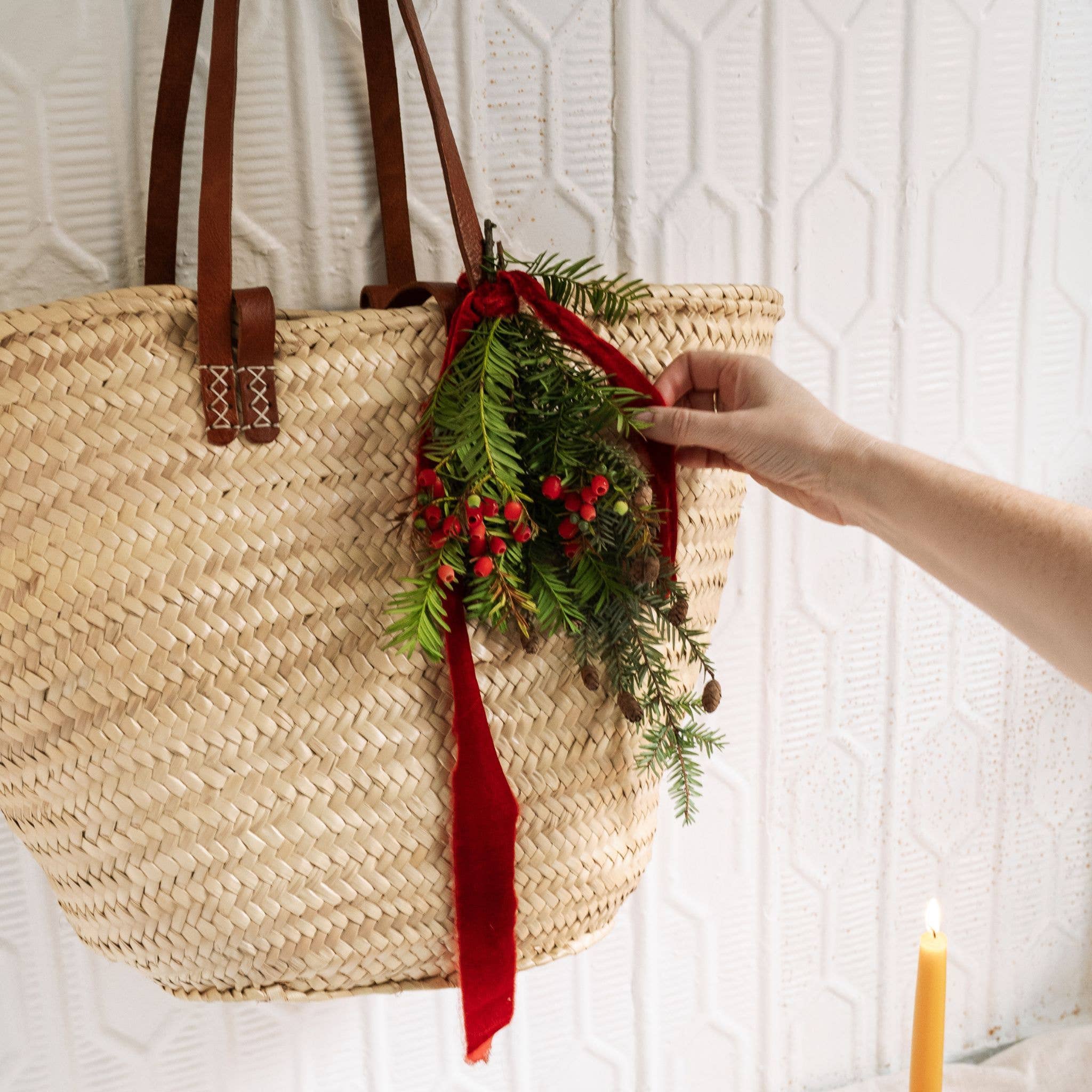 Kaaterskill Market - Wholesale Beach Bag - Parisian Farmer's Market Tote Basket3