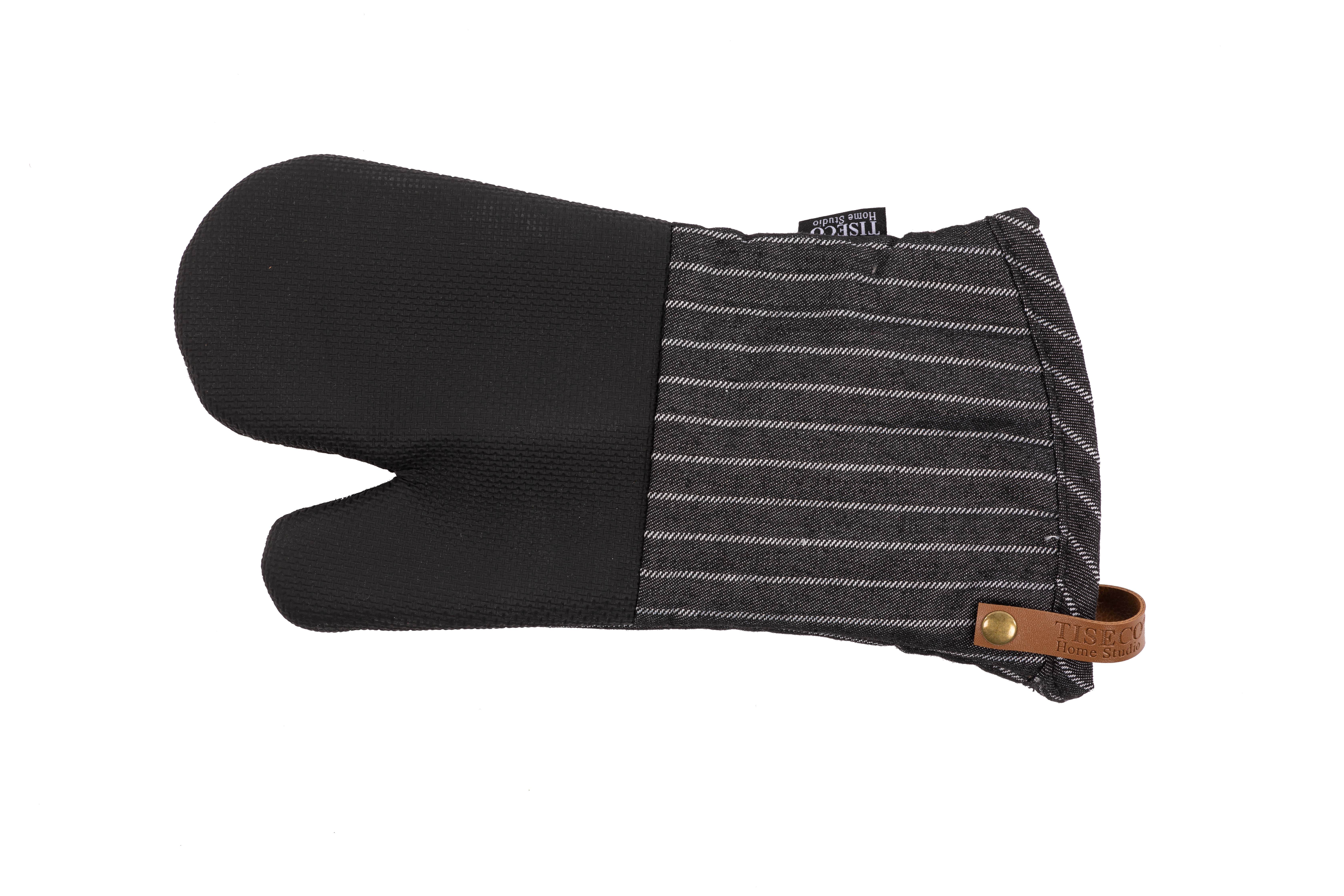 Tiseco - Wholesale Oven Mitt/Pot Holder - Oven glove SHERLOCK STRIPE - SET/2 - 17x33cm, black2
