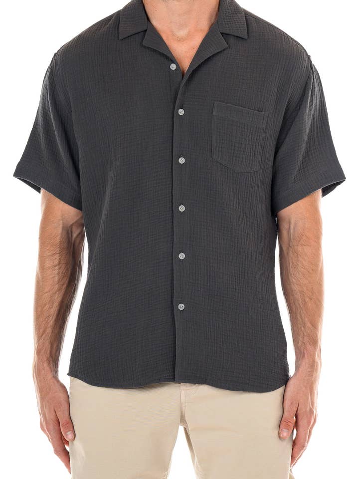 Morro Bay Shirt - Black for wholesale by Original Paperbacks