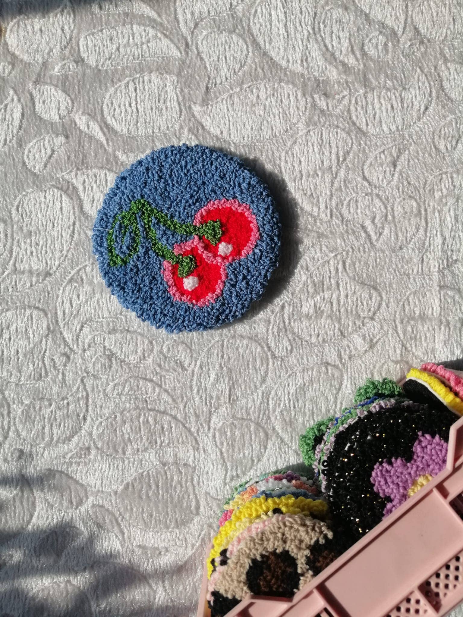 despinacrafting - Wholesale Coasters - Punch Tufted Cup Coaster, Mug Rug, Tufting Rug, Needle Punch4