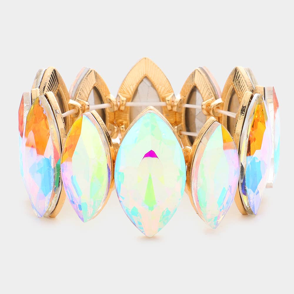 Sensibling Corp. – Pulseira de punho por atacado – Pulseira Marquise Stone Stretch para Noite3