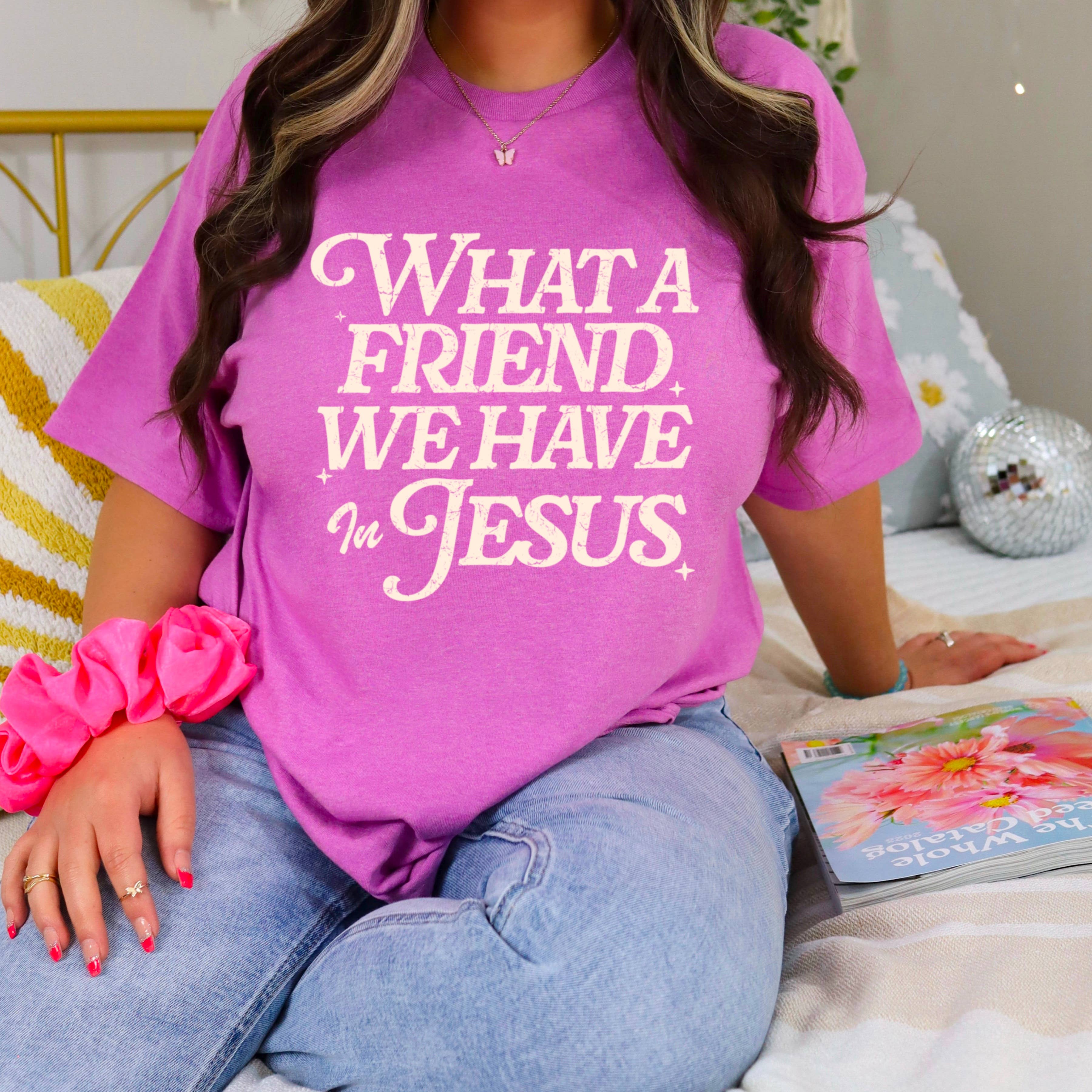 Shoppe SHC - Wholesale T-Shirt (Graphic) - Women's - What A Friend We Have In Jesus Graphic Tee |  Gildan17