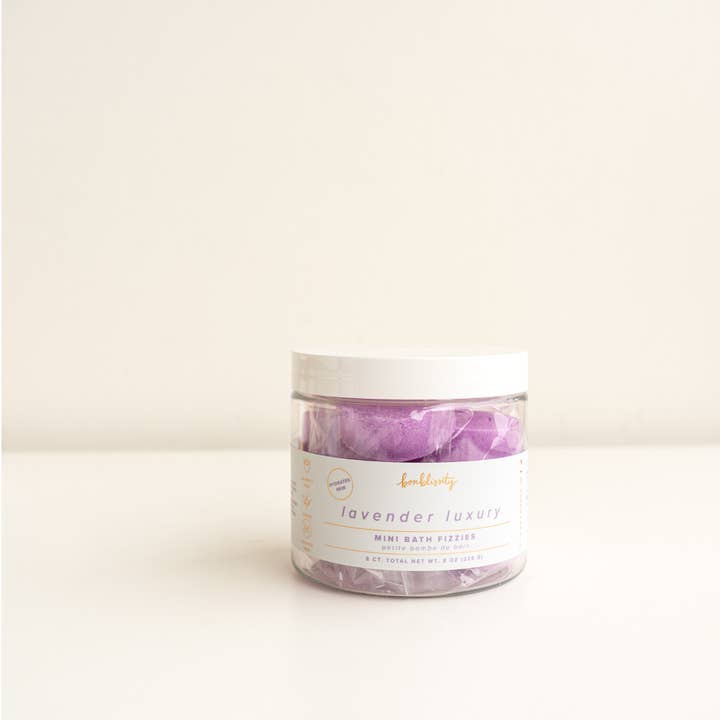 Bonblissity - Wholesale Bath Bomb/Fizz - Mini Multi-Use Bombs (8 pc) - Lavender Luxury (MSRP $16)