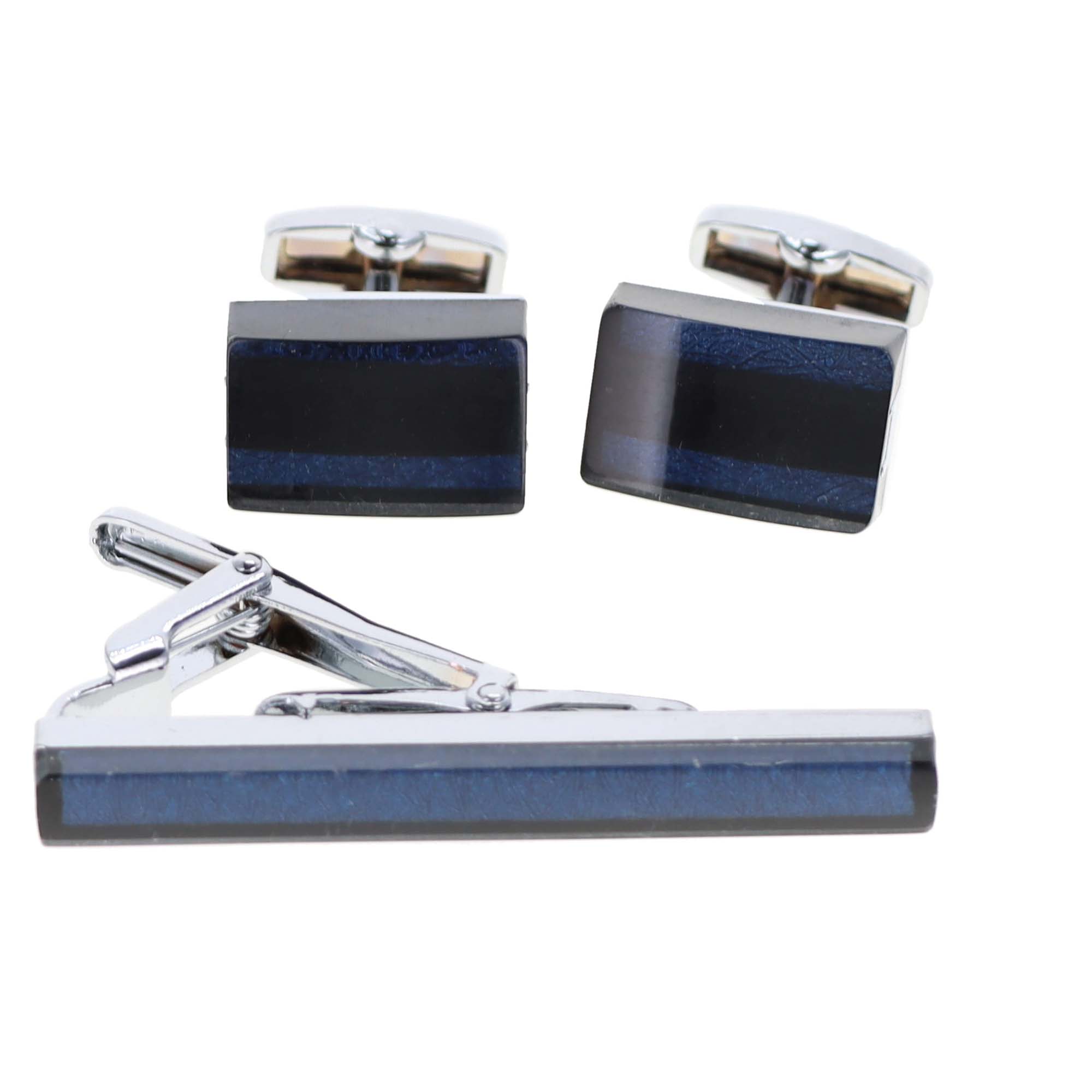 Dubal Brothers - Wholesale Cufflinks - Vittorio Vico Gold & Silver Enamel Cufflinks & Tie Bar Set by Classy Cufflinks17