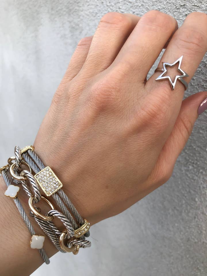 (3 colors) You're A Star Ring for wholesale by Krush Kandy