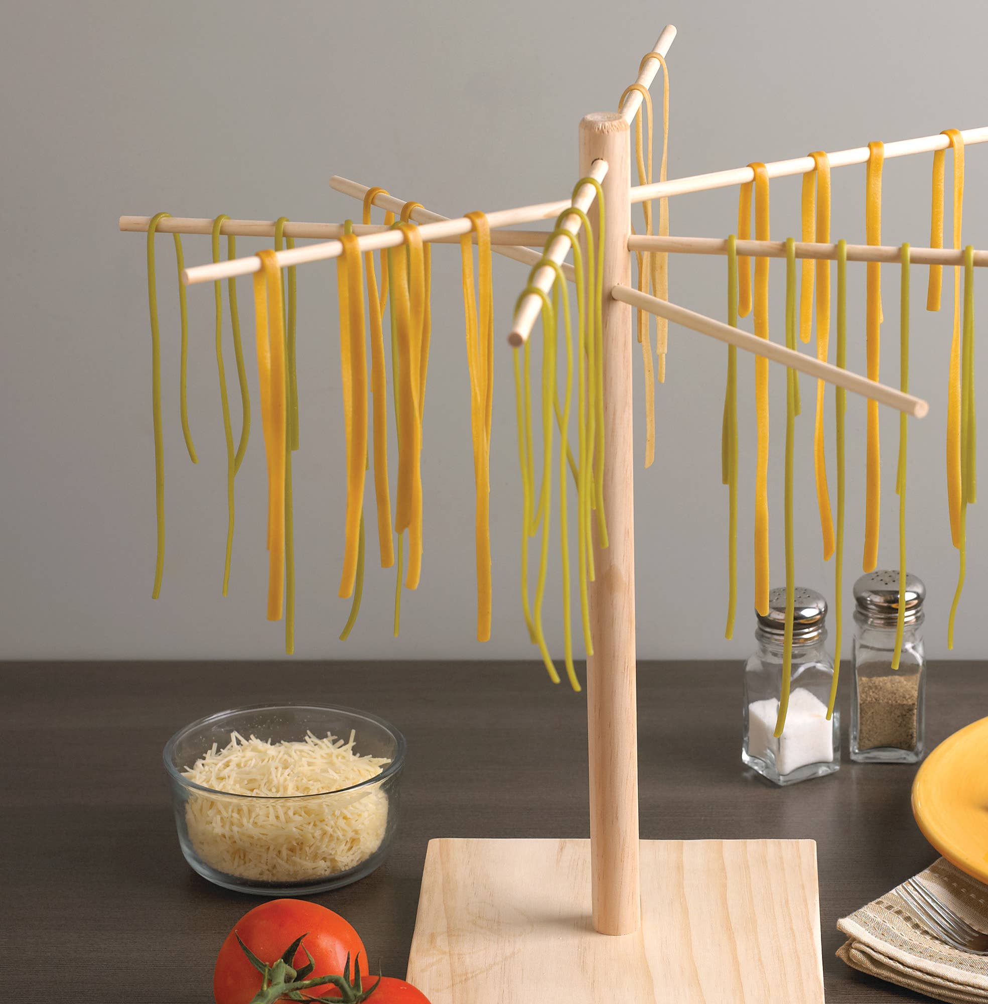 Fox Run Brands - Wholesale Pasta Maker - Fox Run Pasta Drying Rack, Wood, 17.5" x 17.5" x 16.5"2