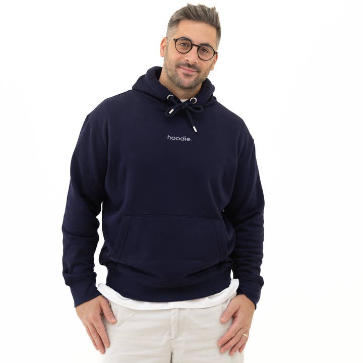 simple. hoodie. oxford-navy. for wholesale by simple. panda