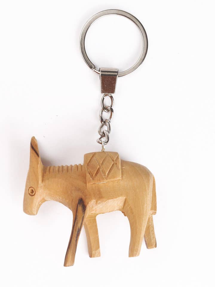 Olivtränyckelring_ Åsna för wholesale av Holyland Artisans