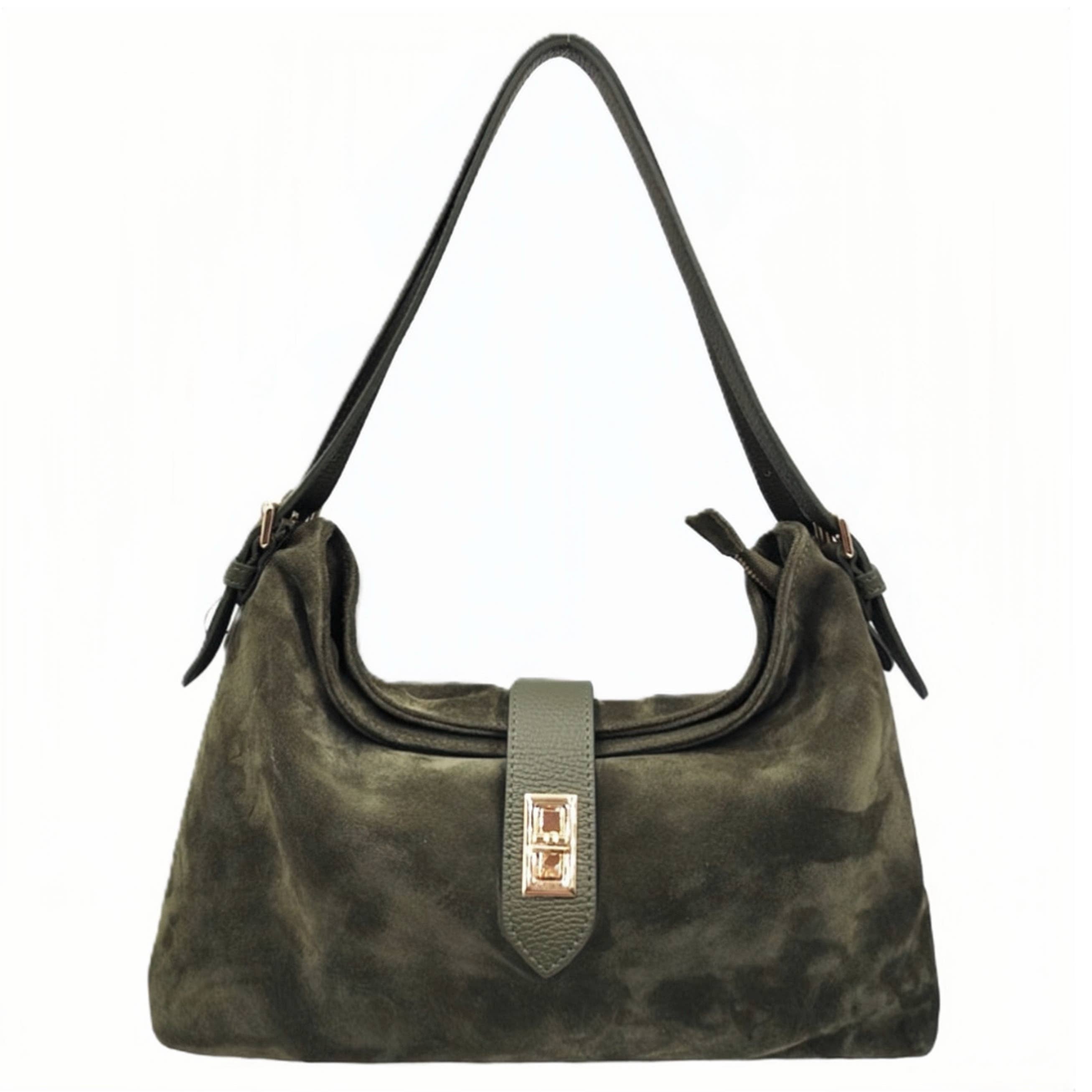 MODARNO - Venta al por mayor Bolso con correa - Mujer - Modarno Bolso bandolera de auténtica piel de ante 35x11x24 cm9