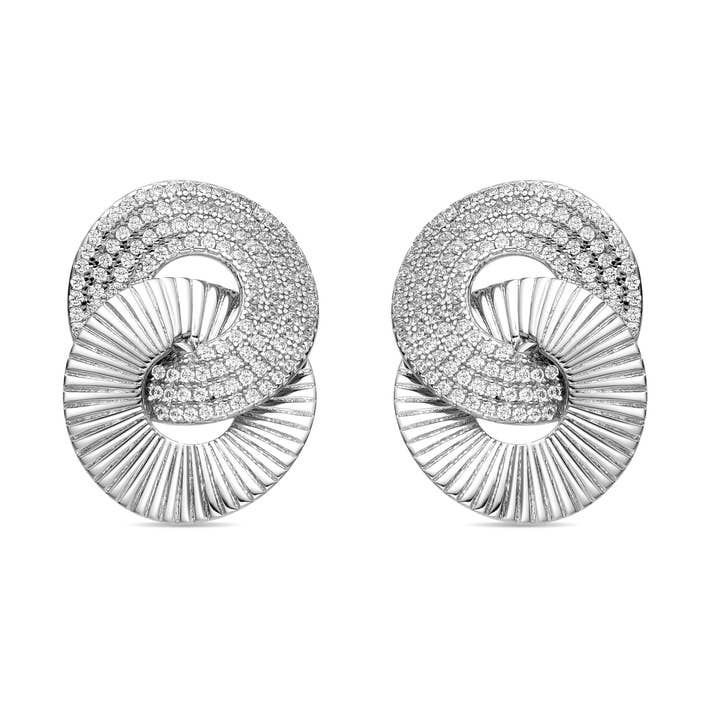 Pendientes Luxenter de Plata de Ley 925 y Circonita Brillante acabado rodio - Najo para venta al por mayor de Luxenter