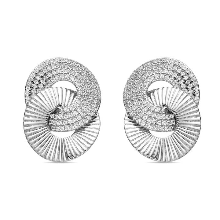 Pendientes Luxenter de Plata de Ley 925 y Circonita Brillante acabado rodio - Najo para venta al por mayor de Luxenter