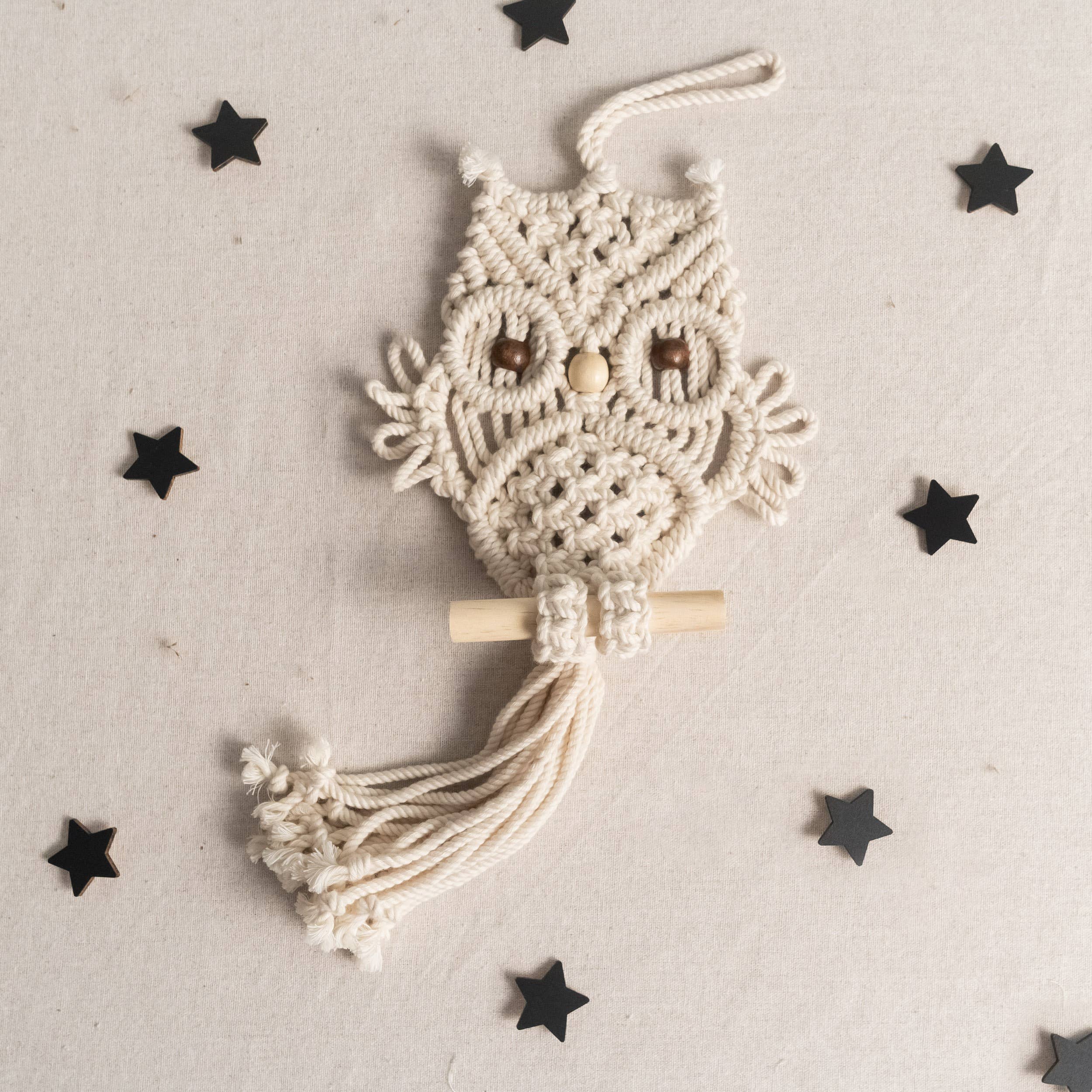 BeanDaikon – wholesale Väggdekor - Barn och baby – Macrame Uggla Vägghängande W7317