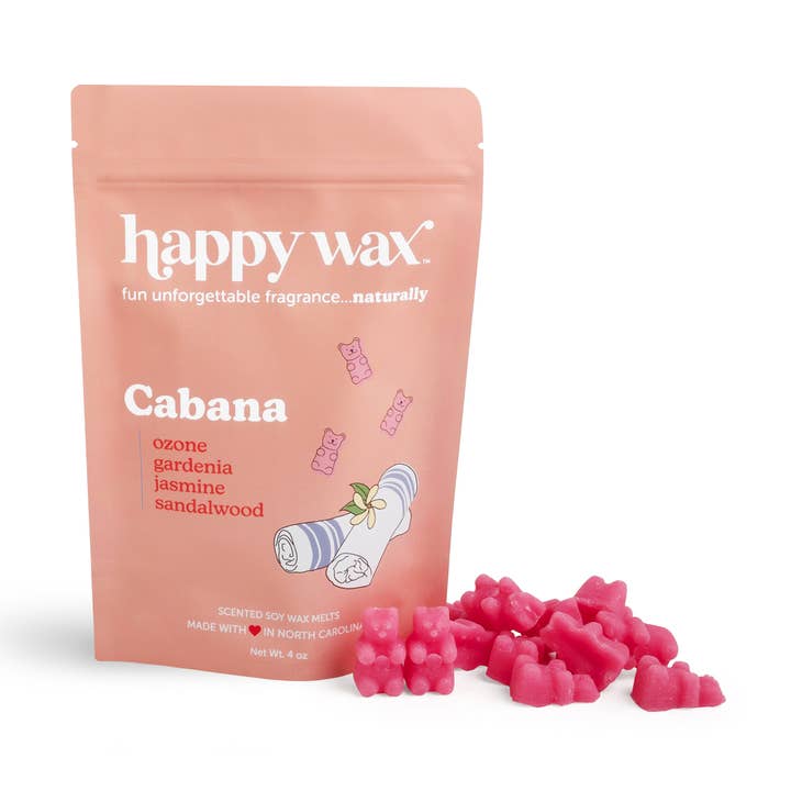 Cabana Wax Melts 4oz Pouch for wholesale by Happy Wax