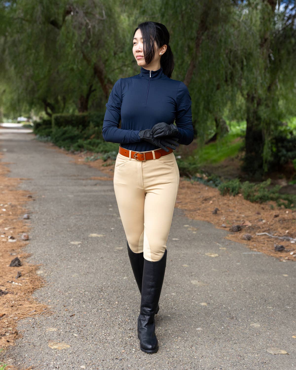 Grewal Equestrian - Wholesale Pants - Women's - Bianca Ladies Clarino Knee Patch Breeches