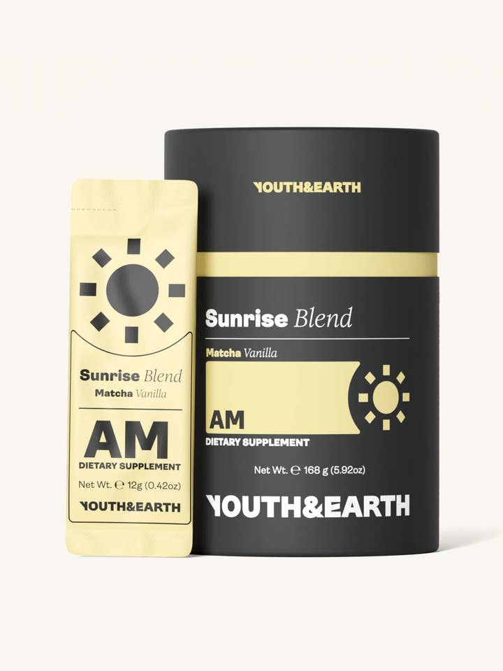 AM: Sunrise Blend, Vanilje Matcha for engroshandel hos Youth & Earth