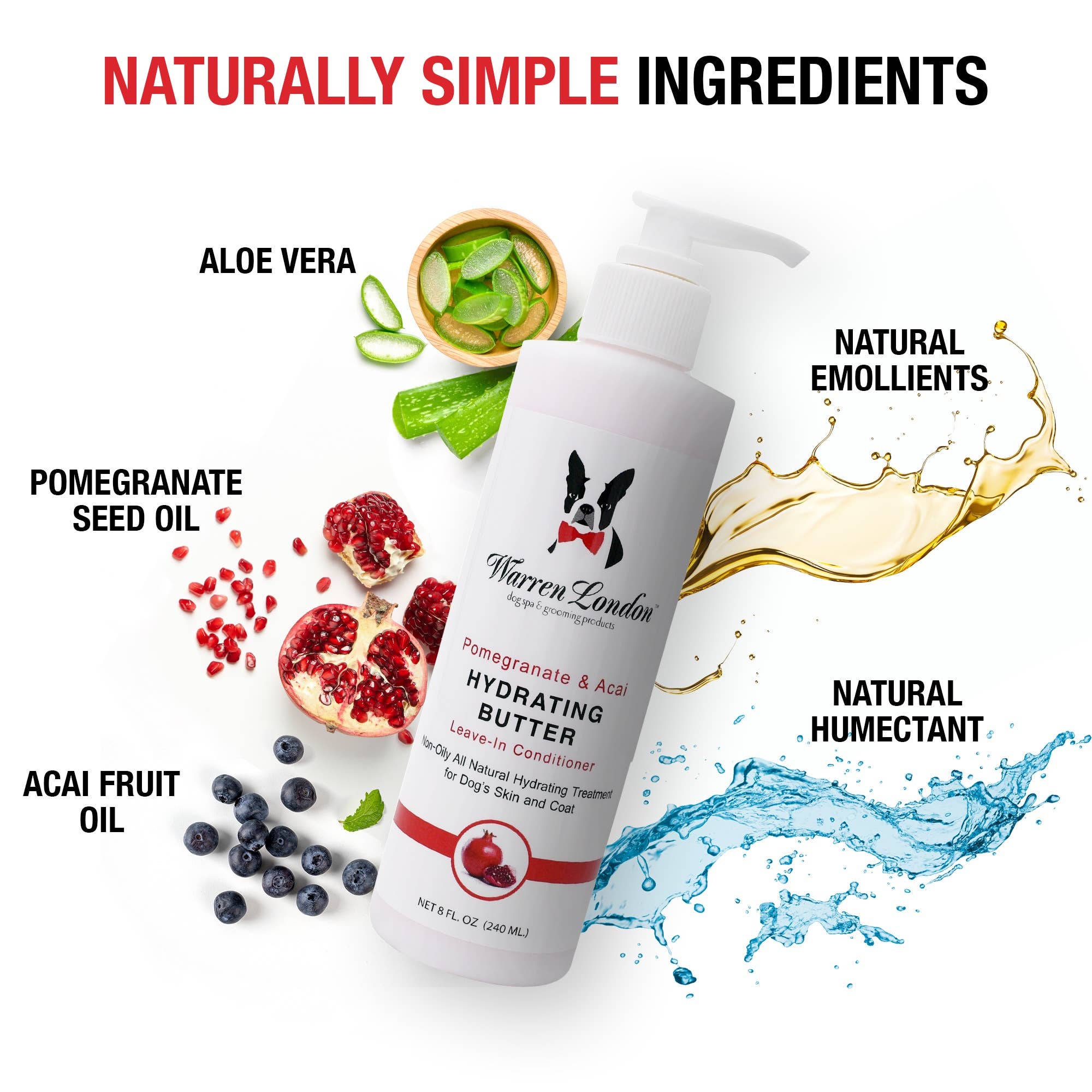 Warren London Dog Products - Venta al por mayor Artículo de aseo para mascotas - Perros - Loción Hidratante en Manteca Sin Aclarado - 3 Aromas - 2 Tamaños8