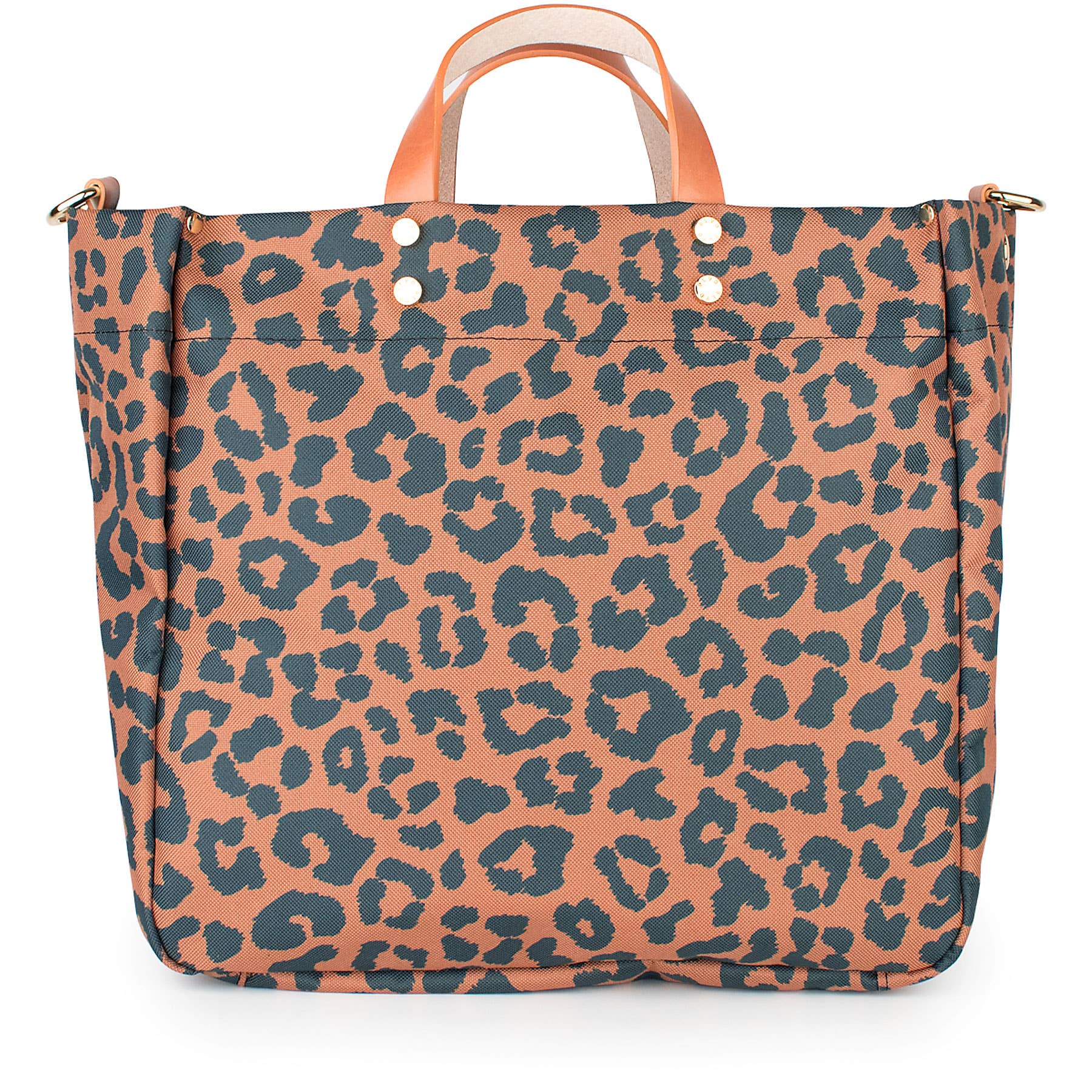 Boulevard - Wholesale Tote Bag - Women's - "Codie" Leopard Nylon Tote with Leather Accents2