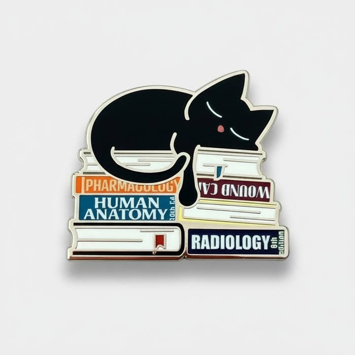Study Kitty Pin for wholesale by Rad Girl Creations