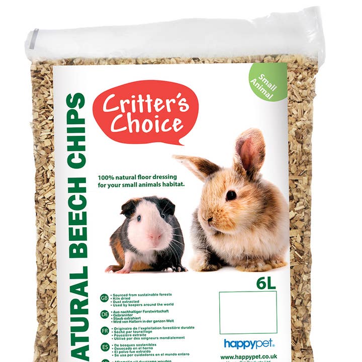 Critter's Choice, patatine in legno di faggio per la vendita all'ingrosso da parte di Happy Pet Products Ltd