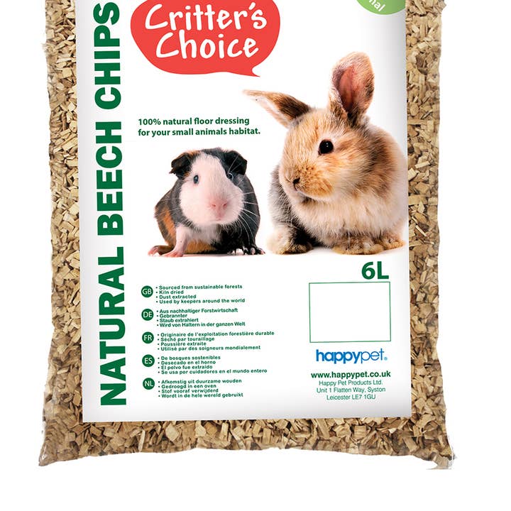 Critters Choice Beech Chips Fine 6L för wholesale av Happy Pet Products Ltd