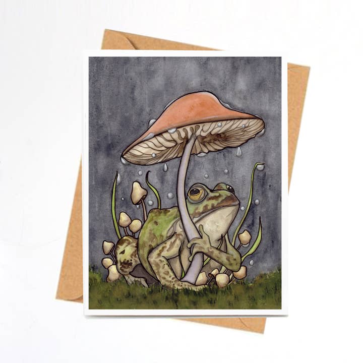 Handgemaakte notitiekaart „Rainy Day” voor wholesale door PinkPolish Design