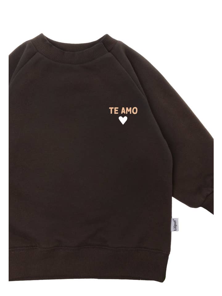 Liliput - Wholesale Sweatshirt - Kids - Brown sweatshirt with "Te Amo" print3