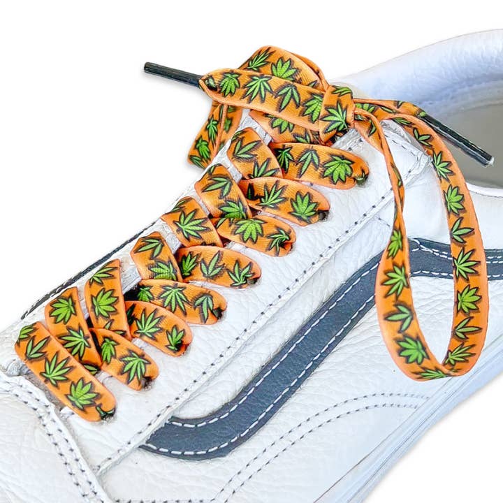 Spiffy Laces – Großhandel Schnürsenkel – Unisex – Weed Shoelaces Hellbraun 100% recycelte FLAT Premium-Schnürsenkel