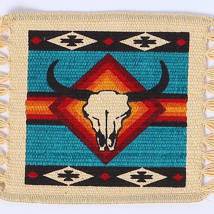 El Paso Saddleblanket - Wholesale Coasters - Cotton Stencil Coasters-Southwest Design