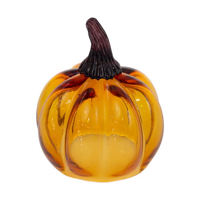 5 ”Dia bärnstensfärgat glas pumpa höstdekor för wholesale av Boston International