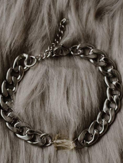 Citrine Magician Bracelet – Raw Crystal & Chunky Chain for wholesale by Midnight Raven Studios